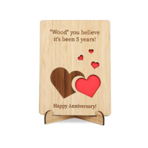 Happy Anniversary Wooden Greeting Cards