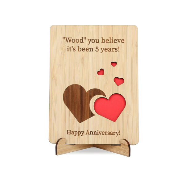 Happy Anniversary Wooden Greeting Cards