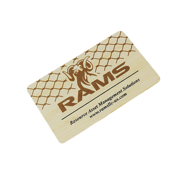 Full Color Printed Bamboo Wood Business Cards - Image 3