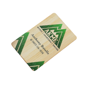 Full Color Printed Bamboo Wood Business Cards