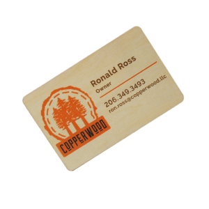 UV Full Color Printing Basswood Personalised Wooden Card