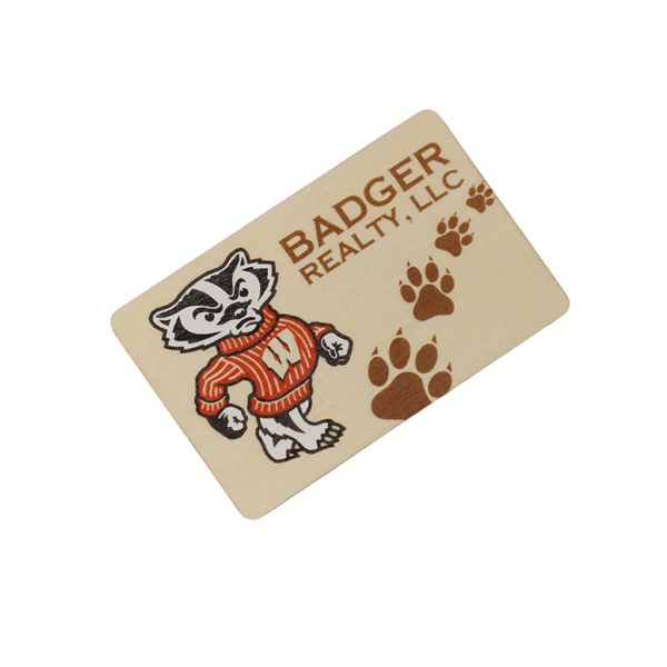 UV Full Color Printing Basswood Personalised Wooden Card - Image 3