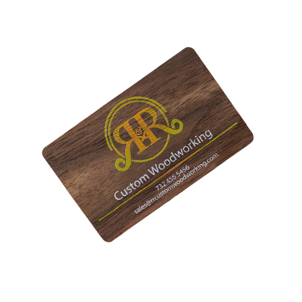 Full Color Printing Black Walnut Wood Business Cards - Image 6