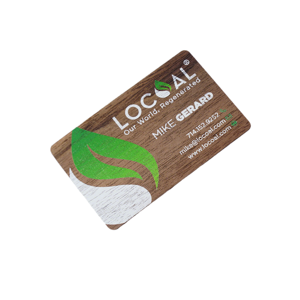 Full Color Printing Black Walnut Wood Business Cards - Image 4