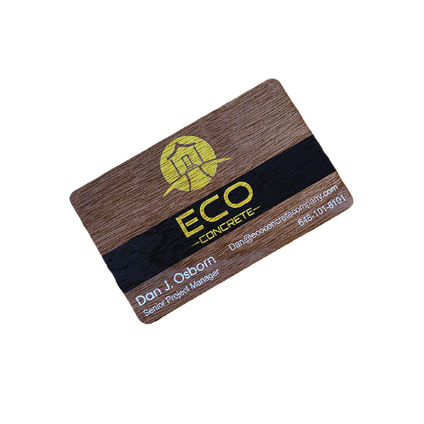 Full Color Printing Black Walnut Wood Business Cards - Image 2