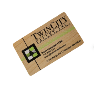 Full Color Printed Cherry Wood Name Card
