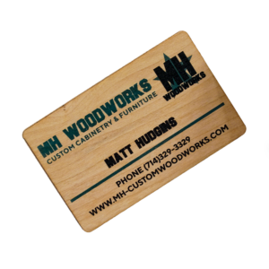 Business Cards Made of Wood