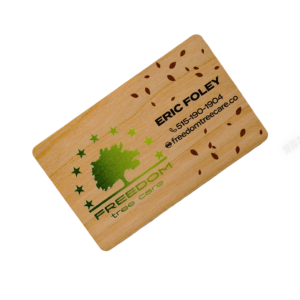 Full Color Printing Cherry Wood Business Cards