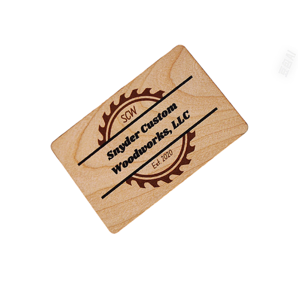 Laser Engraved Wood Business Cards - Image 3