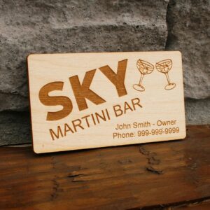 Full Color Printed Maple Wood Business Cards
