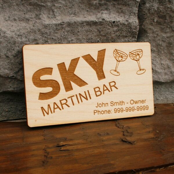Full Color Printed Maple Wood Business Cards
