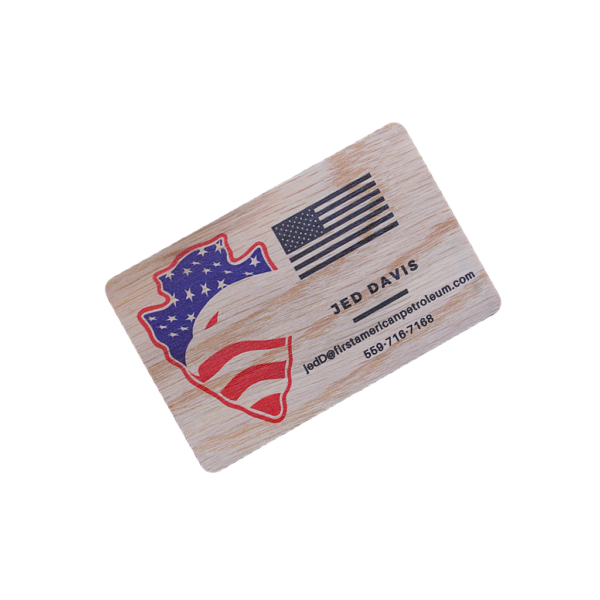 White Oak Wood Business Cards Printing - Image 2