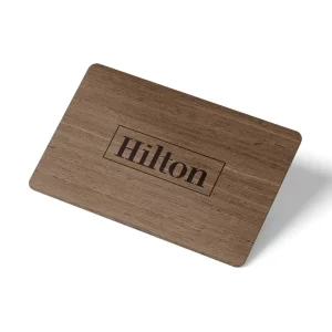 Wooden Hotel Room Card