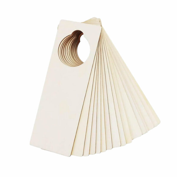 Unfinished Wooden Door Knob Hangers - Blank for DIY Crafts, Ideal for Home, Hotel & Office Decor - Image 2