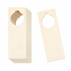 Unfinished Wooden Door Knob Hangers - Blank for DIY Crafts, Ideal for Home, Hotel & Office Decor