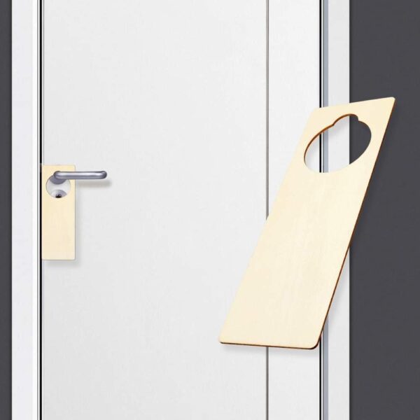 Unfinished Wooden Door Knob Hangers - Blank for DIY Crafts, Ideal for Home, Hotel & Office Decor - Image 4