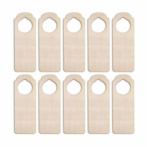 Unfinished Wood Door Knob Sign Blank Wooden Hanger