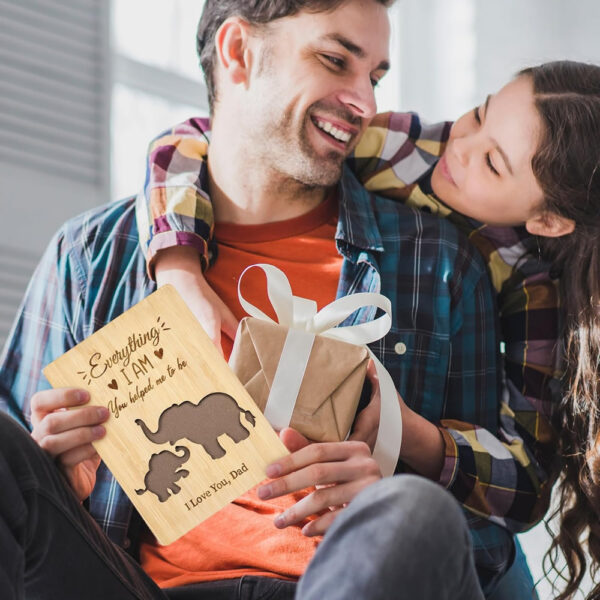 Happy Father's Day Wooden Greeting Cards - Image 3