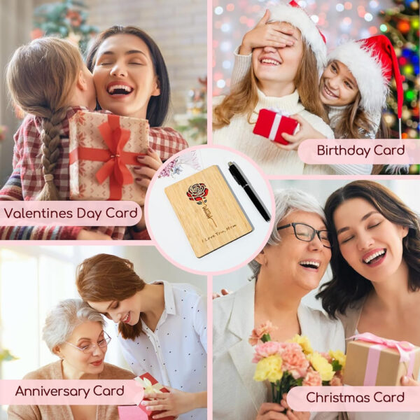 Happy Mother's Day Wooden Greeting Cards - Image 4