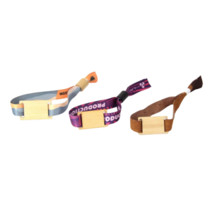 Custom Wooden RFID Fabric Wristbands