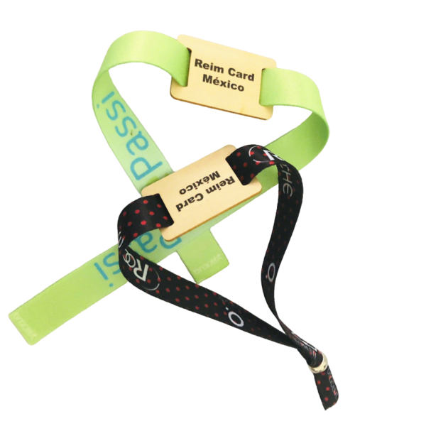 NFC Wood Fabric Wristband