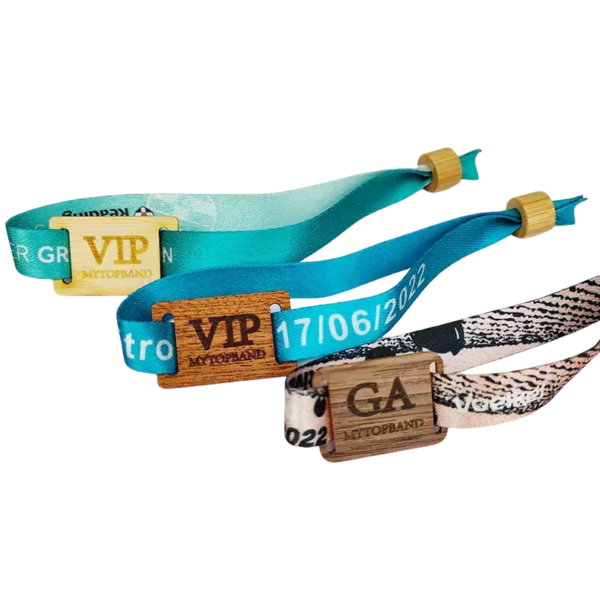 Custom Printed Wood RFID Wristbands - Image 2