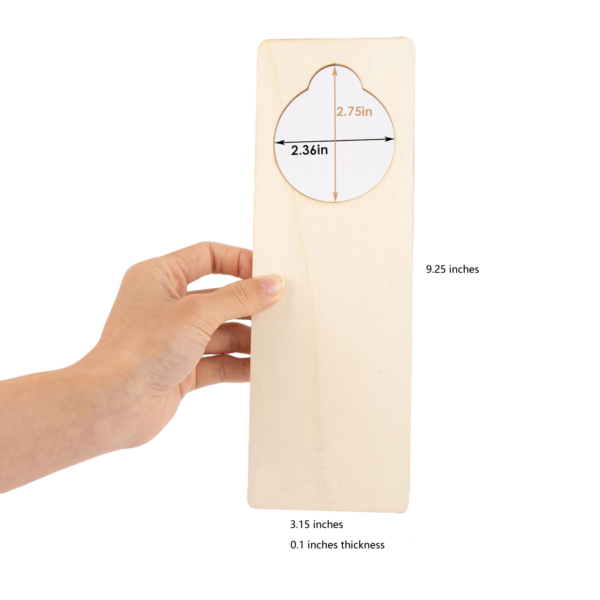 Wood Door Knob Hanger Blank Wooden Signs Cutouts for DIY Craft - Image 4