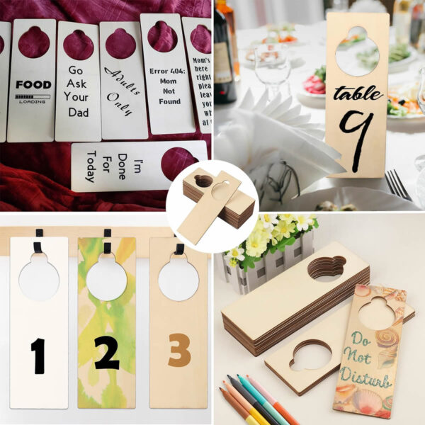 Wooden Door Hangers for Crafts - Image 2