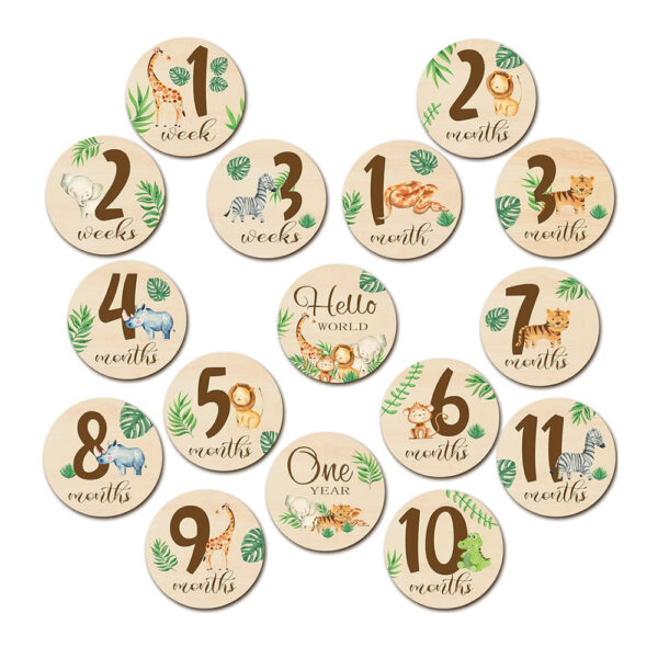 Wooden Baby Milestone Cards