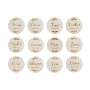 Baby Months Wooden Flash Cards