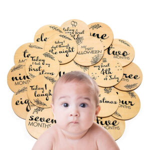 Wooden Monthly Card Markers for Babies