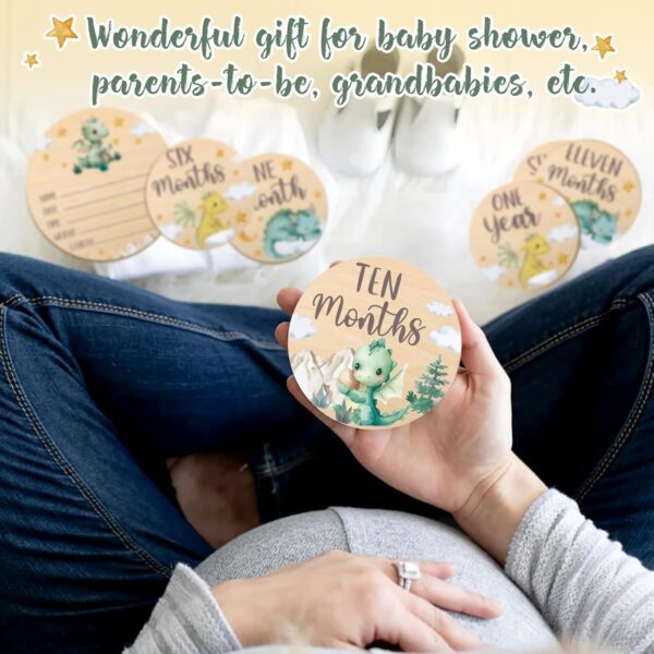 Wooden Crafts Pregnancy and Baby Month Milestone Card - Image 3